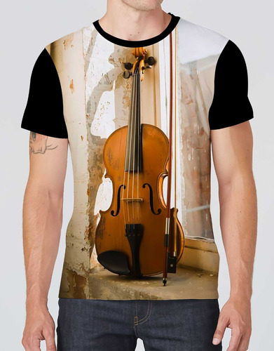 Camisa Camiseta Instrumento Musical Violino Envio Hoje 16