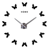 Reloj De Pared Con Forma De Mariposa De Acrílico Con Espejo,