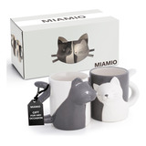 Miamio - Tazas De Gatos Besándose, Regalos Para Parejas De A