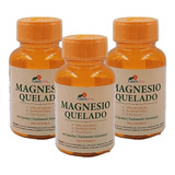 Magnesio Quelado 60 Caps Pack 3 Frascos Citrato De Magnesio 