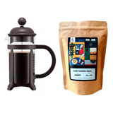 Cafetera Prensa Francesa Bodum Java 3 Negra + Cafe Blend 