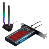 Adaptador Pcie Wi-fi 6e  Bluetooth 5.3 Tri-band Rgb Ax210