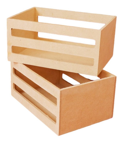 Mini Cajoncito Verdulero Fibrofacil Madera 10x15 X 6 Unidade