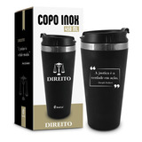 Copo Termico Curso Emborrachado 450ml - Direito Cor Preto Copo Direito