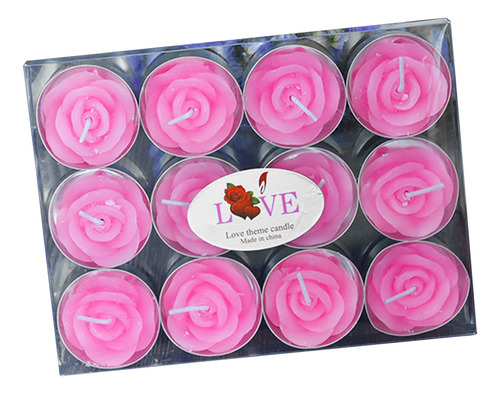 Velas De Candelita F 12 Rosas Delicadas Velas Con Forma De F