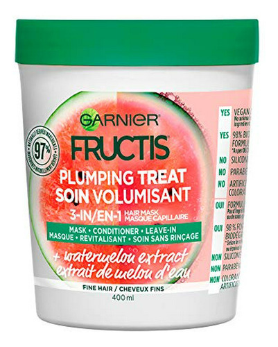 Mascarilla Capilar 3 En 1 Garnier Fructis Con Extracto De Sa