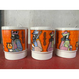 Tres Tazas Vaso Ceramica | Vintage Retro | Hogar