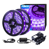 Kit Tira De Luz Led Uv Negro Para Fiesta De Baile 10m (2x5m)