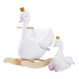 Labebe Caballo Mecedor Para Ninos, Cisne Blanco Con Munecos