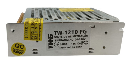 Fonte De Alimentacao 12v 10a Tw 1210 Fg Twg