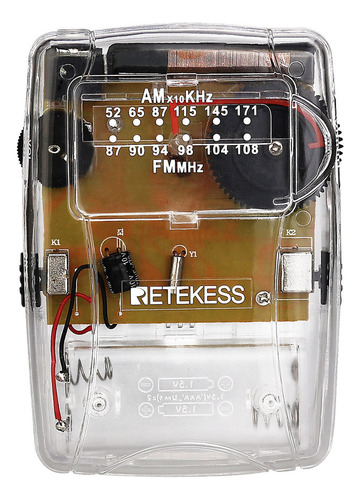 Retekess Tr624 Transparente Portátil Radio Am/fm Puntero