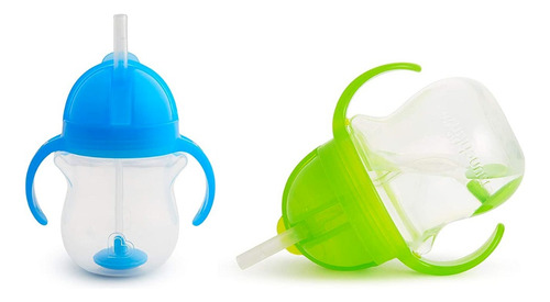 Vaso Pitillo Munchkin Con Peso Entrenador Niños Azul O Verde