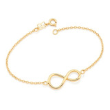 Pulseira Rommanel Folheado Ouro 18k Pingente Infinito 551716