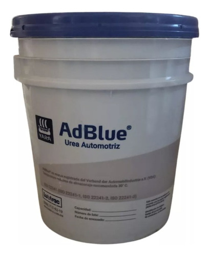 Urea Automotriz Adblue Yara Cubeta 19l