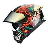 Casco Moto Hax Certificado Snake Demon 2.0 Motociclista  