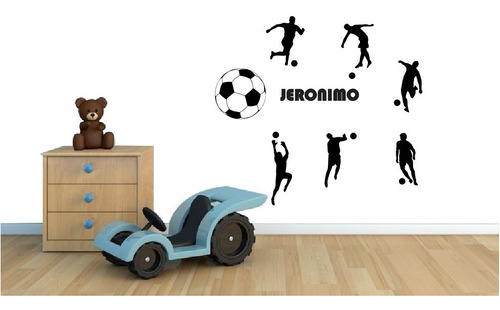 Vinilos Cuarto Del Bebe Futbol Con Nombre  1mx1m  