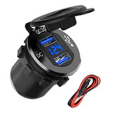 Cargador Doble Qc3.0 Con Salida Usb De 12 V, Adaptador A Pru