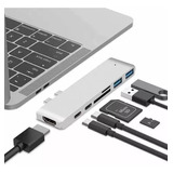 Hub Adaptador Usb Tipo C 7 En 1 Para Macbook Pro/air Hdmi Sd