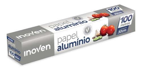 Papel Aluminio Rolo 30cm X 100mts