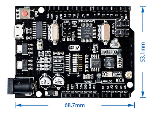 Arduino Uno Wifi R3 Atmega328p Con Esp8266 32mb Flash