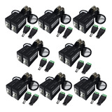 Kit 8 Par Transceptores Balun 8 Par Corriente Video Fhd Cctv