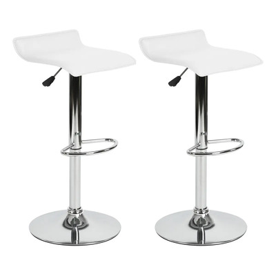 Bancos Barra Set de 2, Color Blanco, Función Giratorio 360​​° y Altura Ajustable​​, Estilo Moderno - Homemake Furniture | Meses sin interés
