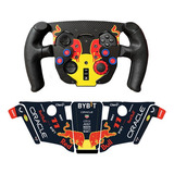 Combo Sticker/volante Mod Red Bull F1 Para Bases Logitech