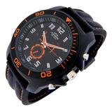 Reloj Montreal Hombre Ml1214 Resistente Al Agua Malla Caucho