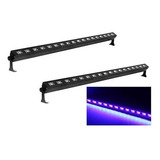 2 Ribalta Led Luz Negra Leds Uv Efeito Neon Barra 1 Metro 18 110v/220v