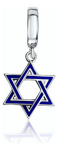 Bolenvi Estrella De David Símbolo Judío Azul Colgante De Pla