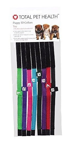 Total Mascota Salud Nylon Cachorro Id Collar, Juguete, 8-pac