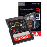 Sd Sandisk Extreme Pro 64gb 200mb/s 4k Uhd Lacrado