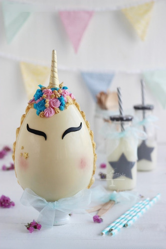 Molde Para Huevo De Pascua Unicornio Set Completo