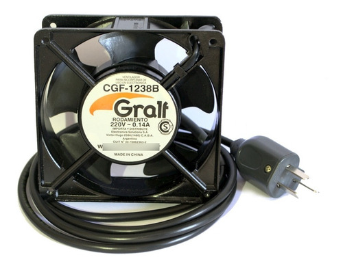 Cooler Fan Ruleman 4p 120x120 Cultivo Indoor + Ficha Y Cable