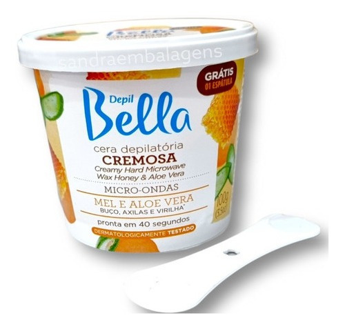  Cera Depil Bella Cremosa P/microondas Mel E Aloe Vera 100g