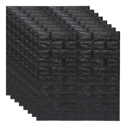 Pegatina 3d Panel Autoadhesivo Color Negro X 45 Unidades