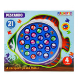 Juego De  Pesca Magnific 21 Peces Y 4 Cañas