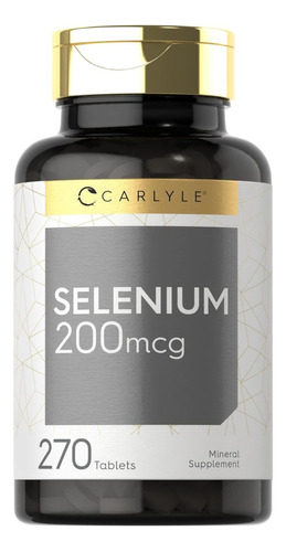 Carlyle Selenio 200 Mcg 270 Tabletas Vegetariano Import Eeuu