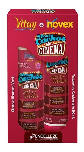 Kit Shampoo Y Acondicionador Novex Meus Cachos Cinema 300ml