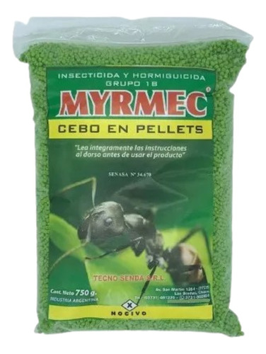 Insecticida Y Hormiguicida Myrmec Parafinado Pellets X 750gr