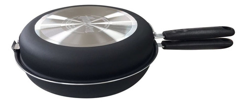 Sarten Doble Antiadherente Hudson 20 Cm Tortilla Aluminio Color Negro