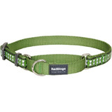 Dingo Rojo Reflectante Martingala Perro Collar, Grande, Verd