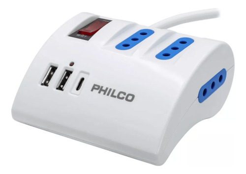 Alargador Extensión De Escritorio Philco Sobrevoltaje Usb C