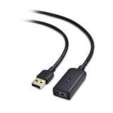 Cable De Extension Usb Hembra A Macho 5 M Negro