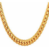 Cadena Chapada En Oro 18kgp Sello Moda Hip Hop Joyas Niños C