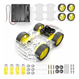 Kit Electronica Chasis De Automóvil Inteligente Con 4 Ruedas