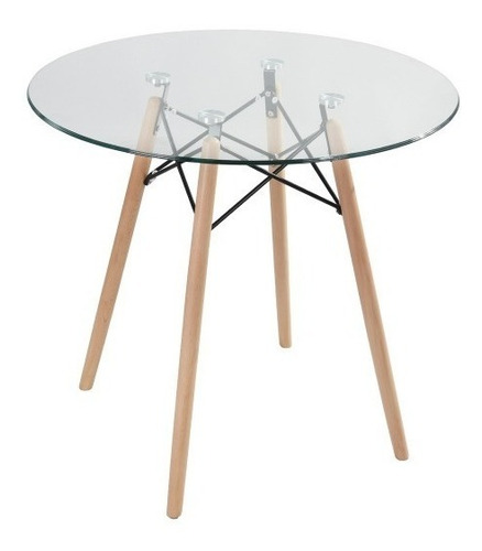 Mesa Eames Cristal Comedor Moderno Minimalista Vintage 