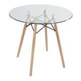 Mesa Eames Cristal Comedor Moderno Minimalista Vintage 