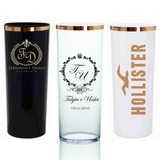 30 Copos Long Drink  Personalizado Com Borda Dourado