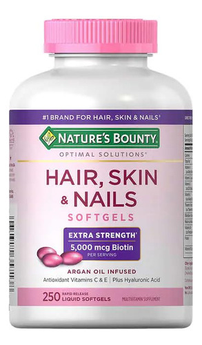 Natures Bounty Hair Skin And Nails 250 Cápsulas Blandas  